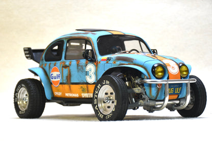 Tamiya Sand Scorcher 1/10 Custom Painted Body – Finished with Driver Figure (BUGULF) - BOLIM RC CUSTOMS