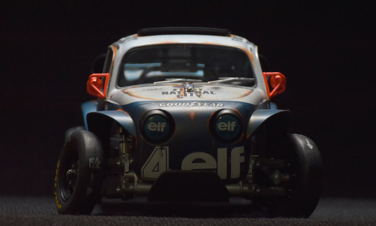 Tamiya Sand Scorcher 1/10 Custom Painted Body – Finished with Driver Figure (Tyrrell p34 tribute)