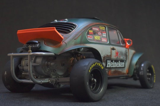 Tamiya Sand Scorcher 1/10 Custom Painted Body – Finished with Driver Figure (HEINEWAGEN)