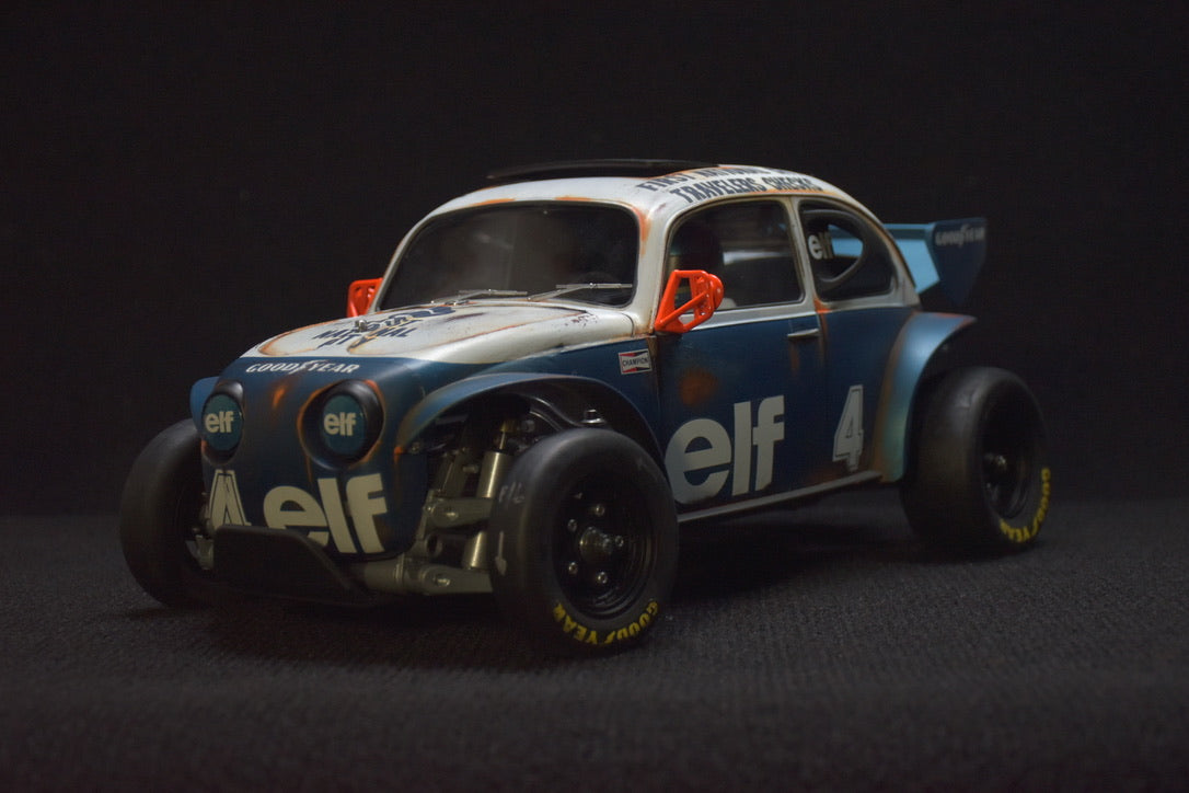 Tamiya Sand Scorcher 1/10 Custom Painted Body – Finished with Driver Figure (Tyrrell p34 tribute)