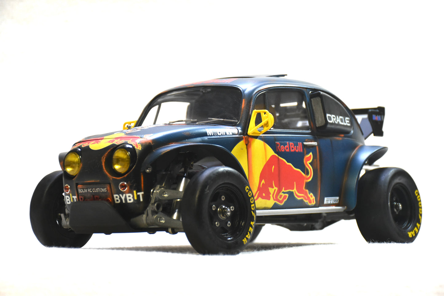 Tamiya Sand Scorcher 1/10 Custom Painted Body – Finished with Driver Figure (RED BUG) RED BULL LIVERY