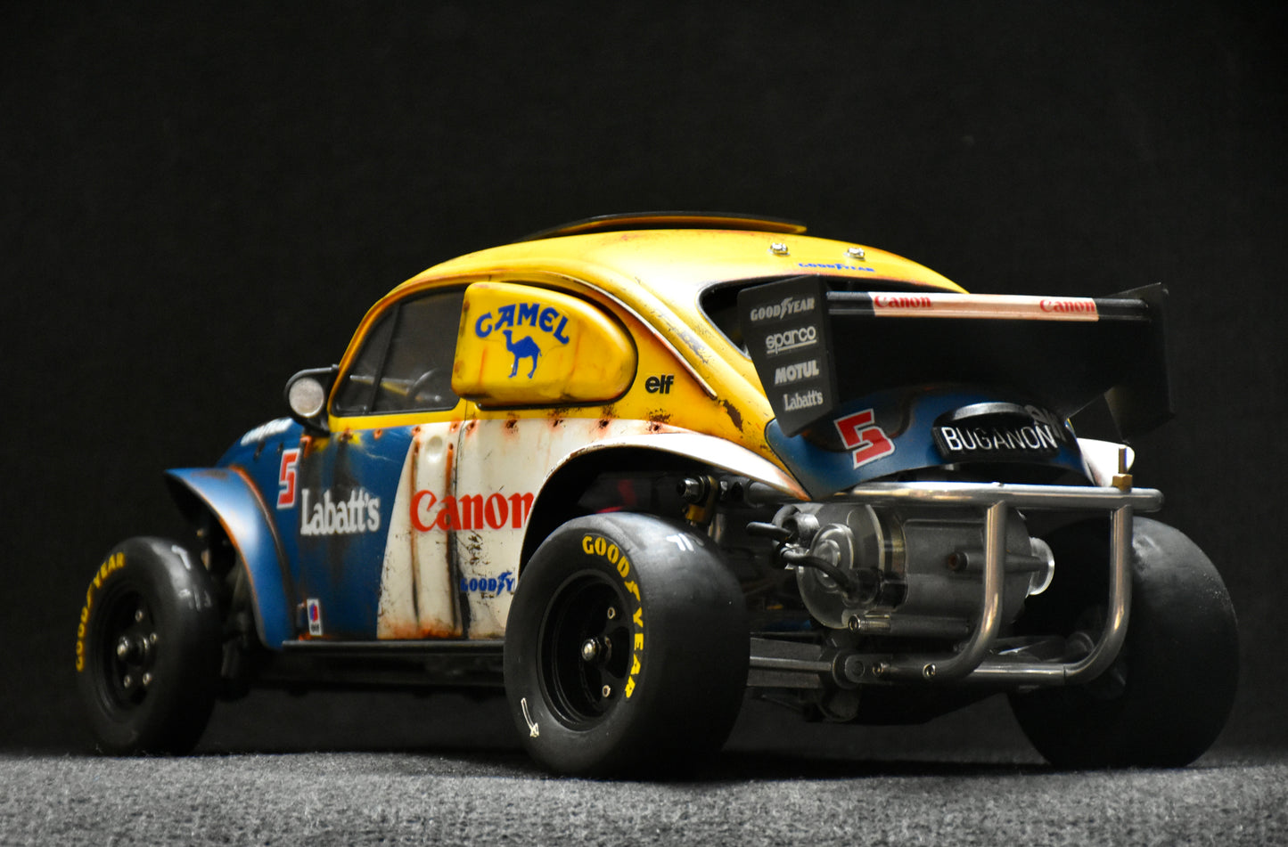 Tamiya Sand Scorcher 1/10 Custom Painted Body – Finished with Driver Figure (BUGANON)