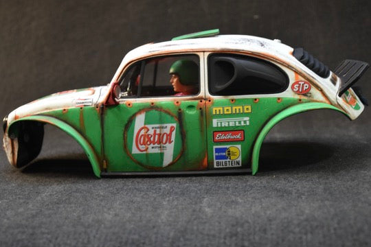 Tamiya Sand Scorcher 1/10 Custom Painted Body – Finished with Driver Figure (CASBUG)