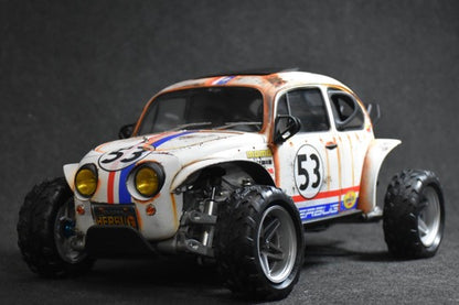 Tamiya Sand Scorcher 1/10 Custom Painted Body – Finished with Driver Figure (HERBUG) - (Minor Sticker Imperfection)