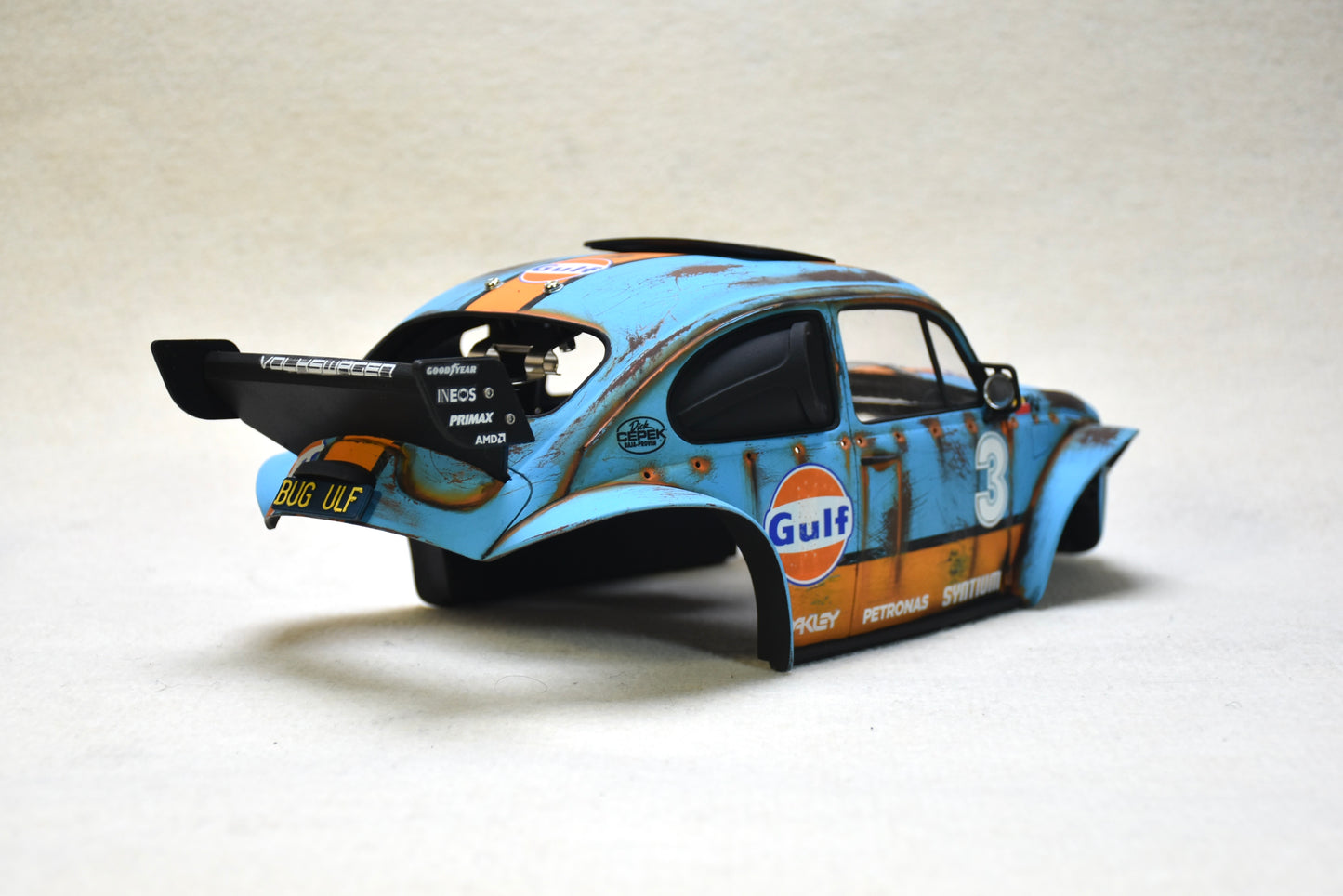 Tamiya Sand Scorcher 1/10 Custom Painted Body – Finished with Driver Figure (BUGULF) - BOLIM RC CUSTOMS