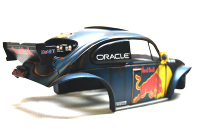 Tamiya Sand Scorcher 1/10 Custom Painted Body – Finished with Driver Figure (RED BUG) RED BULL LIVERY