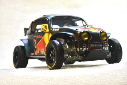 Tamiya Sand Scorcher 1/10 Custom Painted Body – Finished with Driver Figure (RED BUG) RED BULL LIVERY
