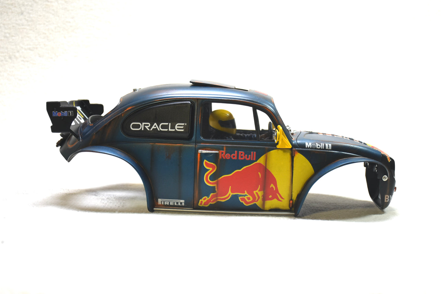 Tamiya Sand Scorcher 1/10 Custom Painted Body – Finished with Driver Figure (RED BUG) RED BULL LIVERY