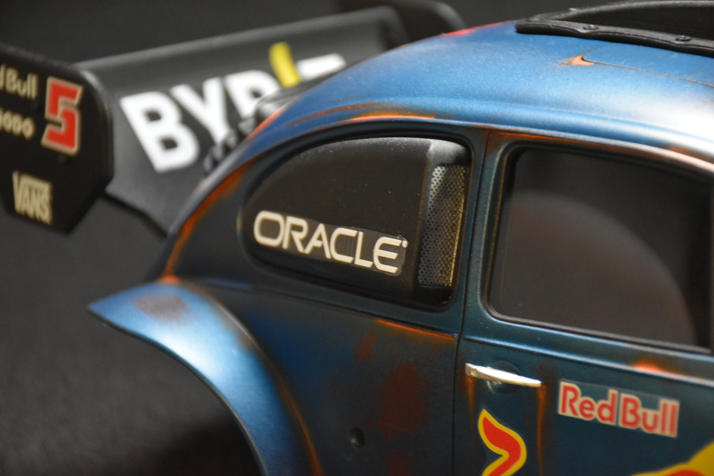 Tamiya BLITZER BEETLE 1/10 Custom Painted Body – Finished with Driver Figure (RED BULL LIVERY)
