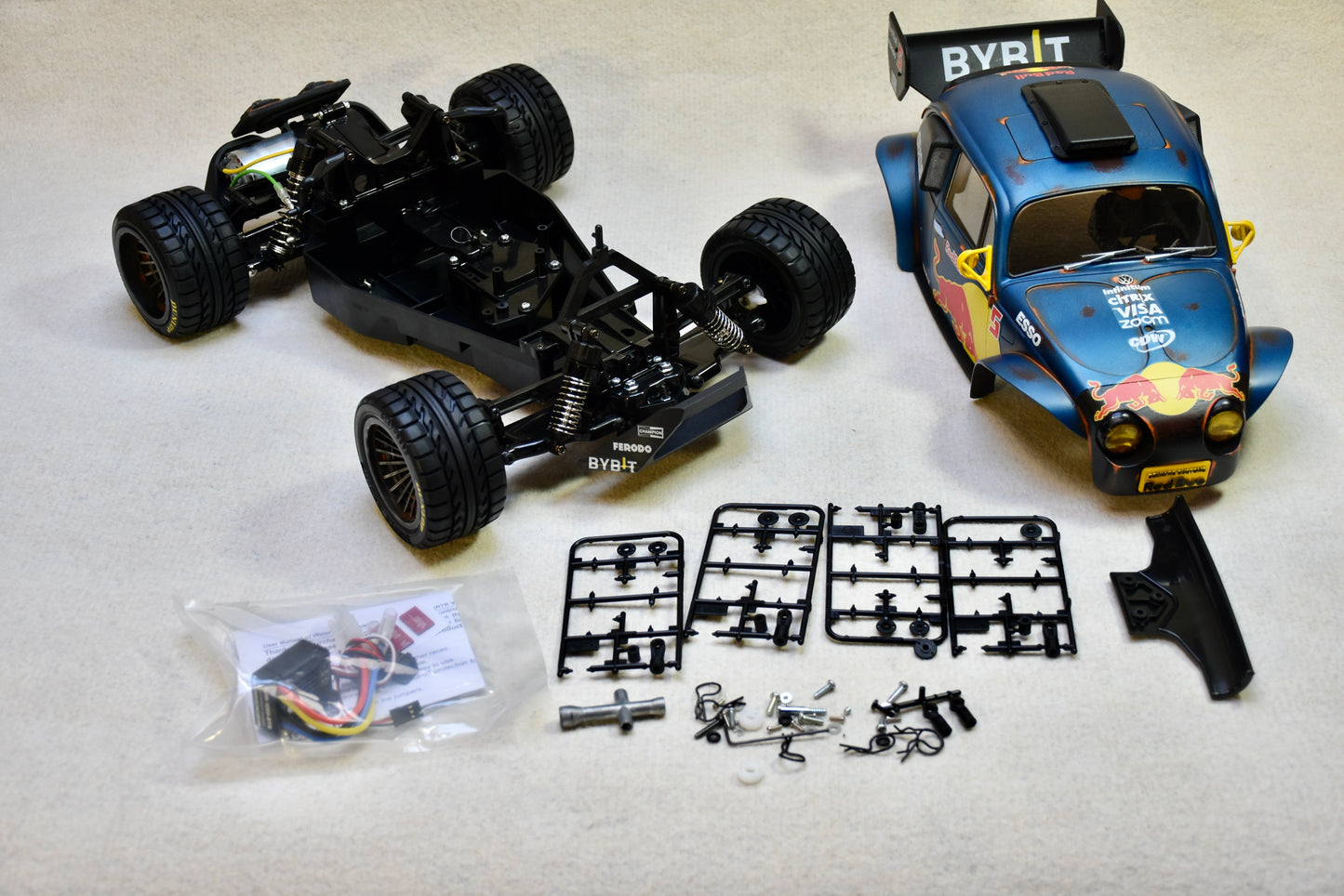 REDBUG 3  - Custom-Built Tamiya Blitzer Beetle – 1/10 RC Buggy (RED BULL LIVERY)