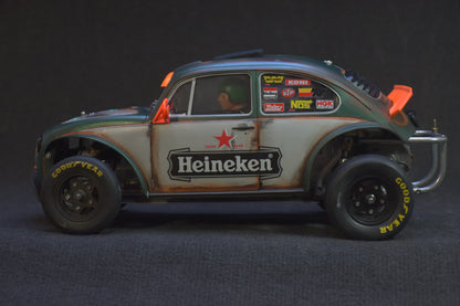 Tamiya Sand Scorcher 1/10 Custom Painted Body – Finished with Driver Figure (HEINEWAGEN)