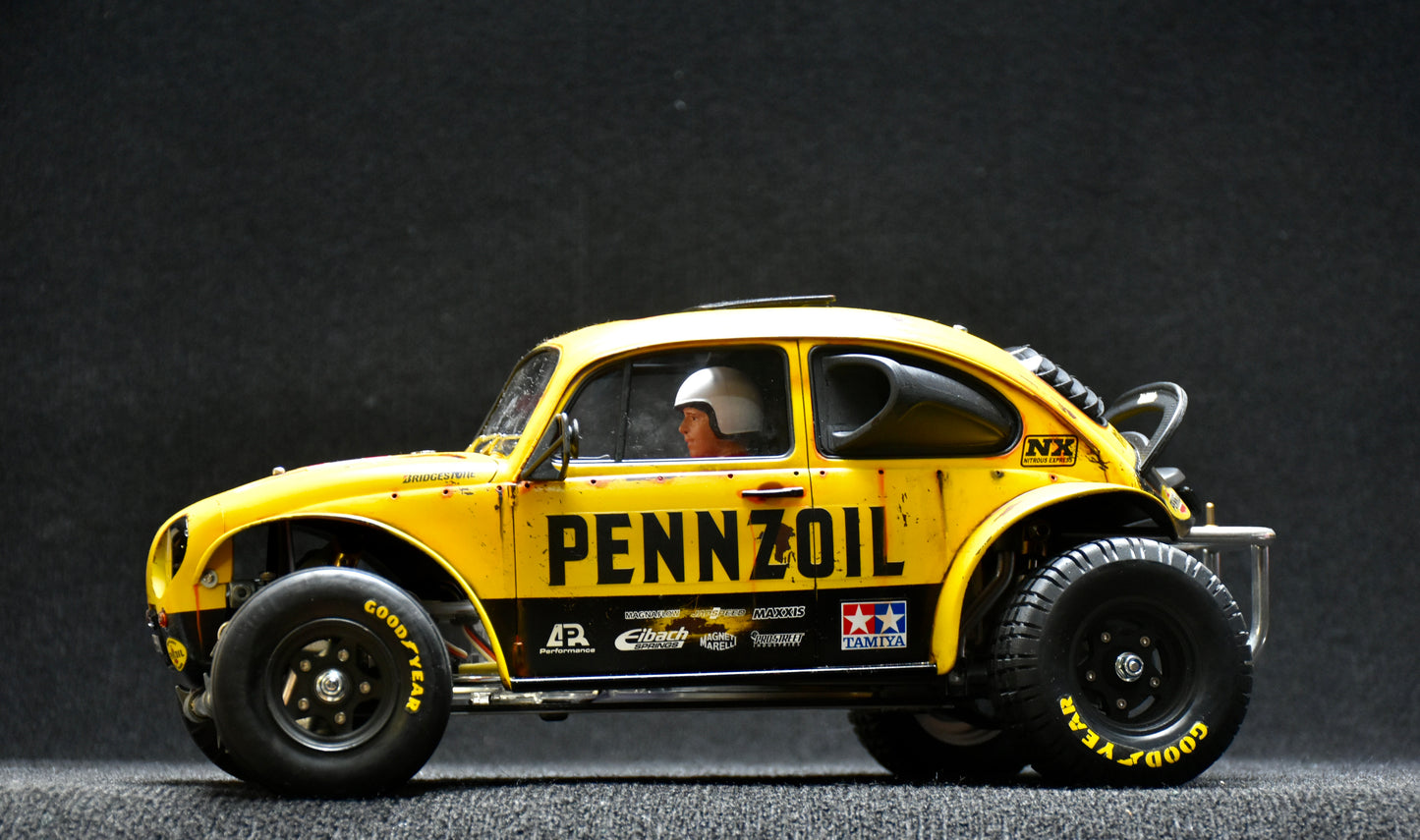 Tamiya Sand Scorcher 1/10 Custom Painted Body – Finished with Driver Figure (PENNSWAGEN)