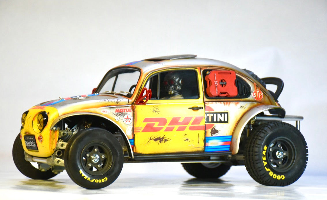 Tamiya Sand Scorcher 1/10 Custom Painted Body – Finished with Driver Figure (DESOLATE)