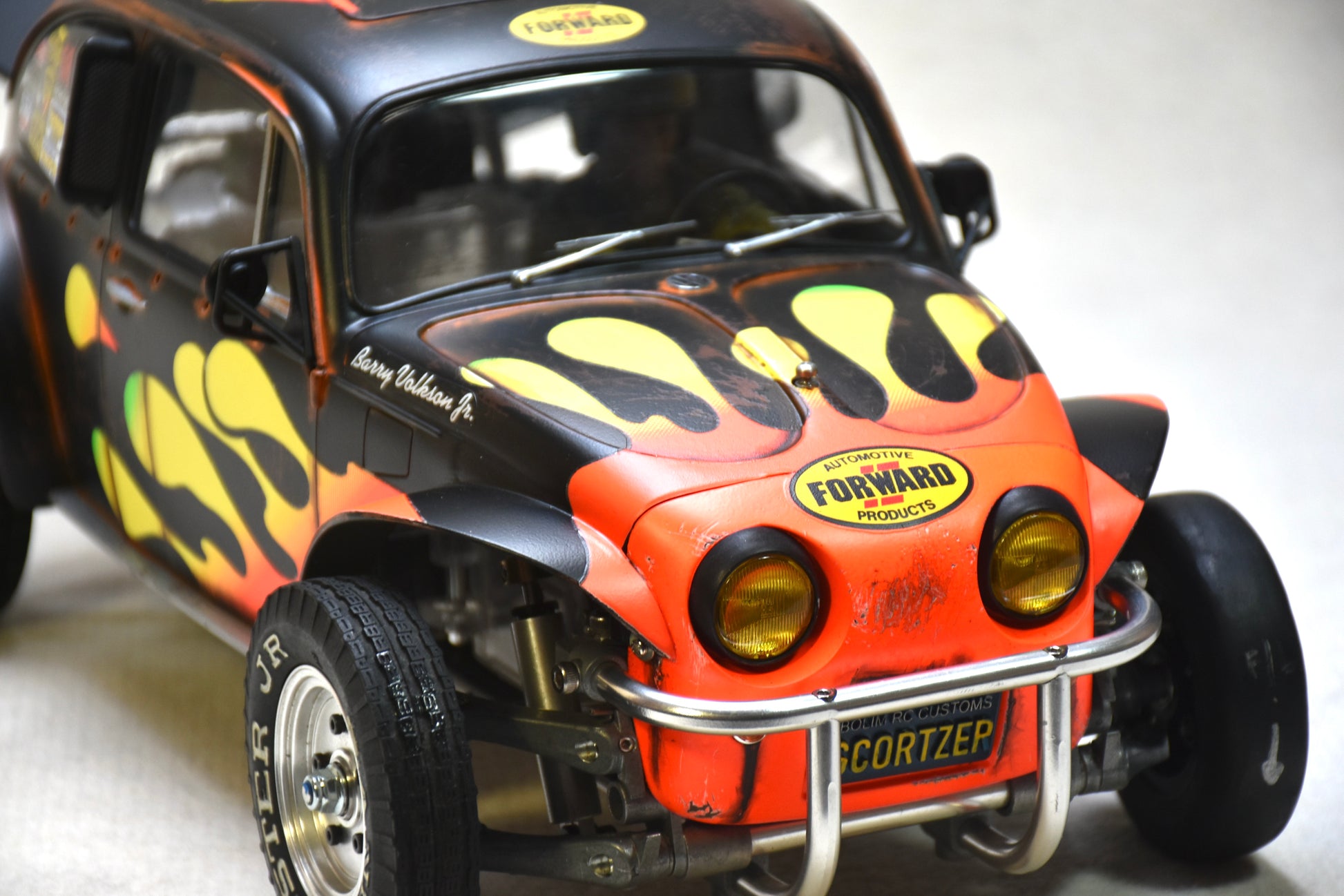 Tamiya Sand Scorcher 1/10 Custom Painted Body – Finished with Driver Figure (SCORTZER) - BOLIM RC CUSTOMS