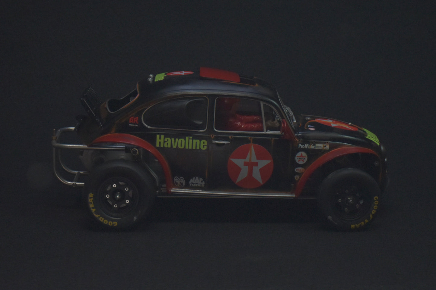 Tamiya Sand Scorcher 1/10 Custom Painted Body – Finished with Driver Figure (BUGXACO)