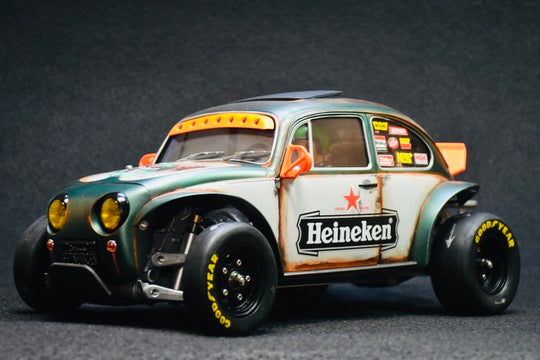 Tamiya Sand Scorcher 1/10 Custom Painted Body – Finished with Driver Figure (HEINEWAGEN)