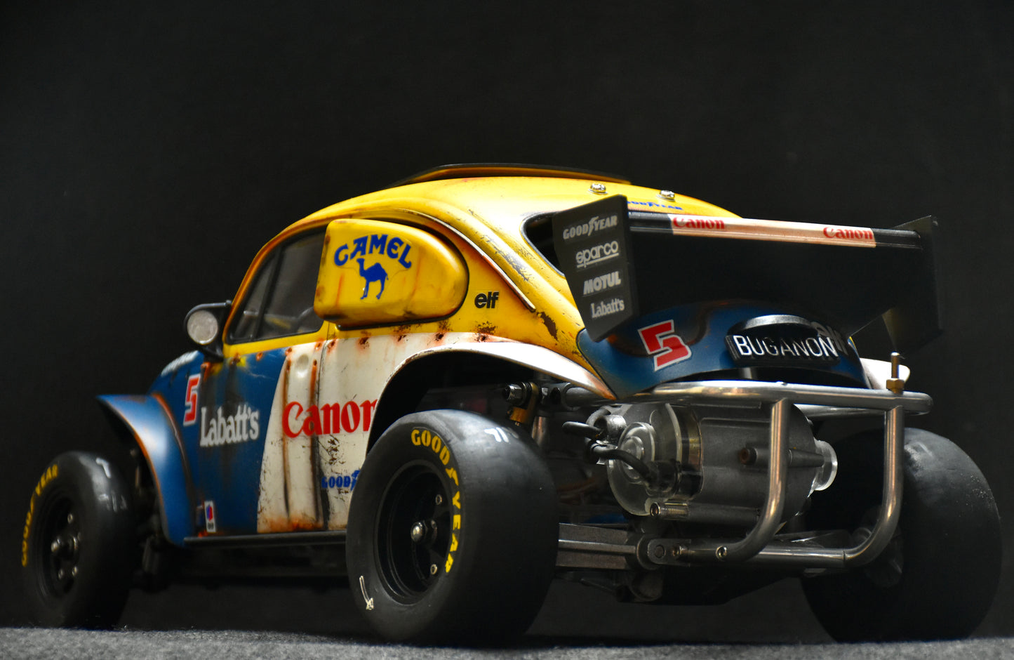 Tamiya Sand Scorcher 1/10 Custom Painted Body – Finished with Driver Figure (BUGANON)