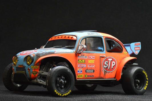 Tamiya Sand Scorcher 1/10 Custom Painted Body – Finished with Driver Figure (SCORSTP)