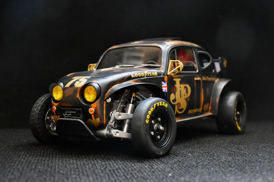 Tamiya Sand Scorcher 1/10 Custom Painted Body – Finished with Driver Figure (JPScorcher)