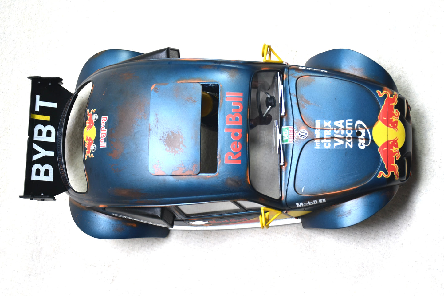 Tamiya Sand Scorcher 1/10 Custom Painted Body – Finished with Driver Figure (RED BUG) RED BULL LIVERY