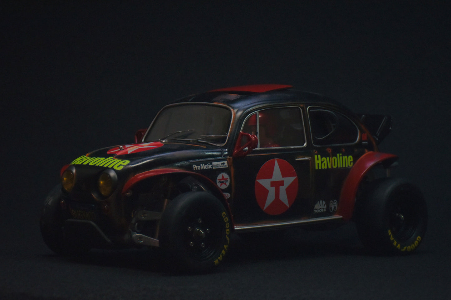 Tamiya Sand Scorcher 1/10 Custom Painted Body – Finished with Driver Figure (BUGXACO)