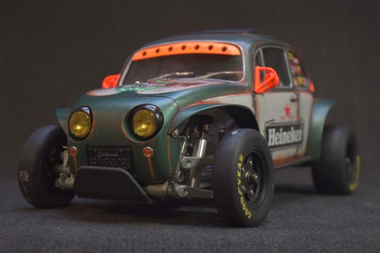 Tamiya Sand Scorcher 1/10 Custom Painted Body – Finished with Driver Figure (HEINEWAGEN)