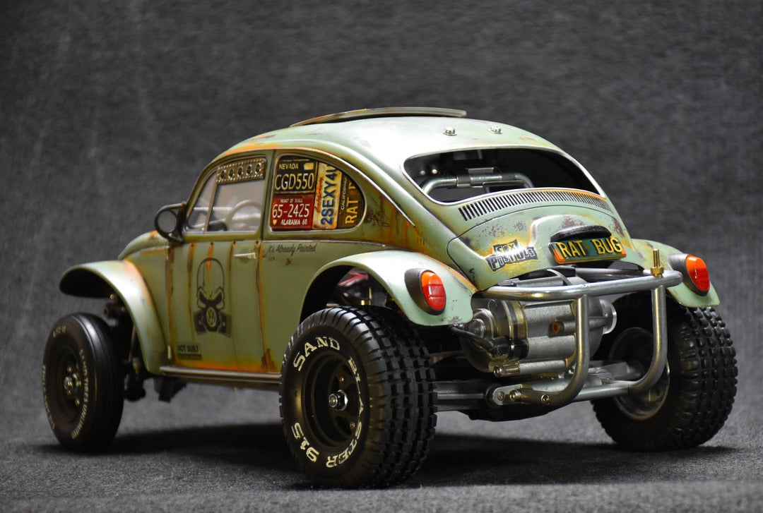 Tamiya Sand Scorcher 1/10 Custom Painted Body – Finished with Driver Figure (RAT BUG) - BOLIM RC CUSTOMS