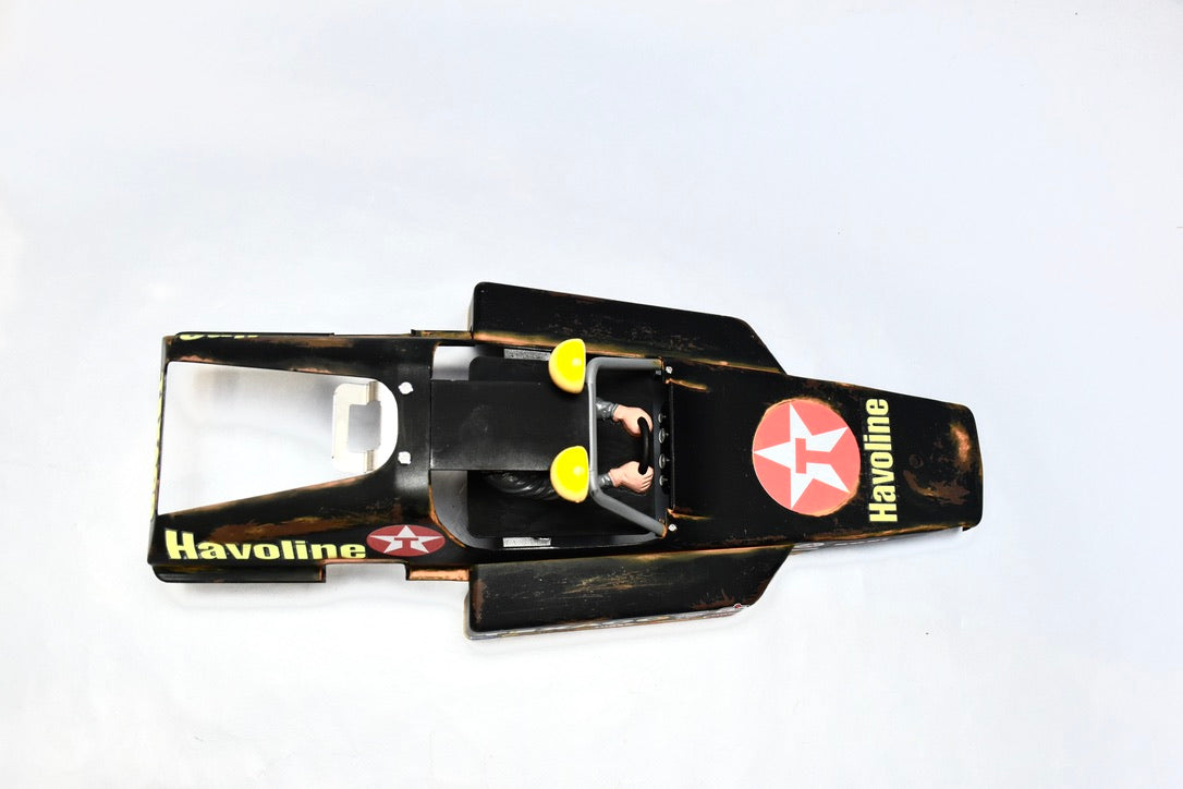 Tamiya BUGGY CHAMP 1/10 Custom Painted Body (TEXACO) – Finished with Driver Figure