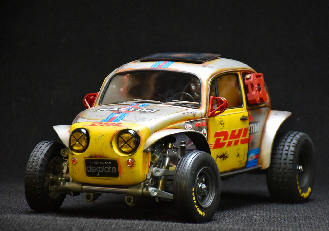 Tamiya Sand Scorcher 1/10 Custom Painted Body – Finished with Driver Figure (DESOLATE)
