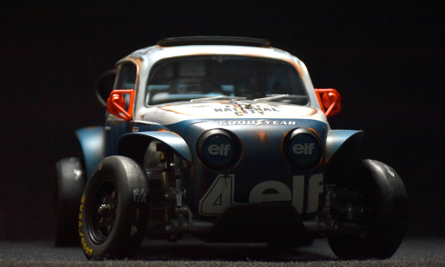 Tamiya Sand Scorcher 1/10 Custom Painted Body – Finished with Driver Figure (Tyrrell p34 tribute)