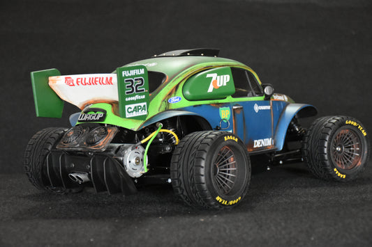 WAGUP  - Custom-Built Tamiya Blitzer Beetle – 1/10 RC Buggy (7UP LIVERY)