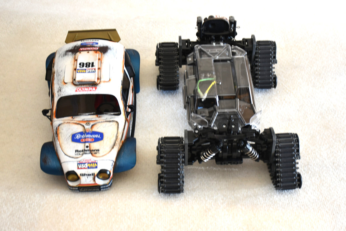 Custom-Built Tamiya QuadTrack Blitzer Beetle (ROTHMANS livery)  – 1/10 RC