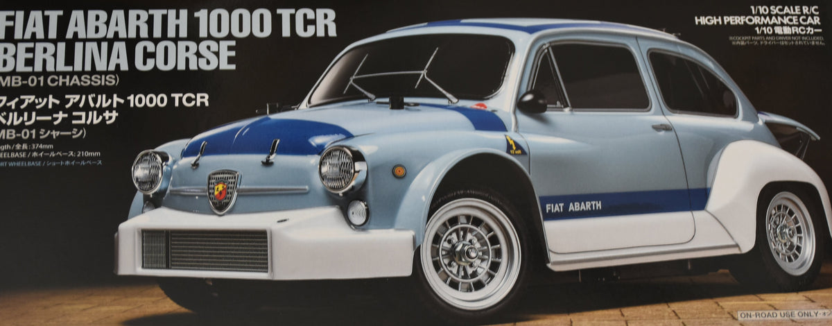 Tamiya  Fiat Abarth 1000 TCR Berlina Corse - Factory Pre-Painted Body for Tamiya MB-01 Chassis