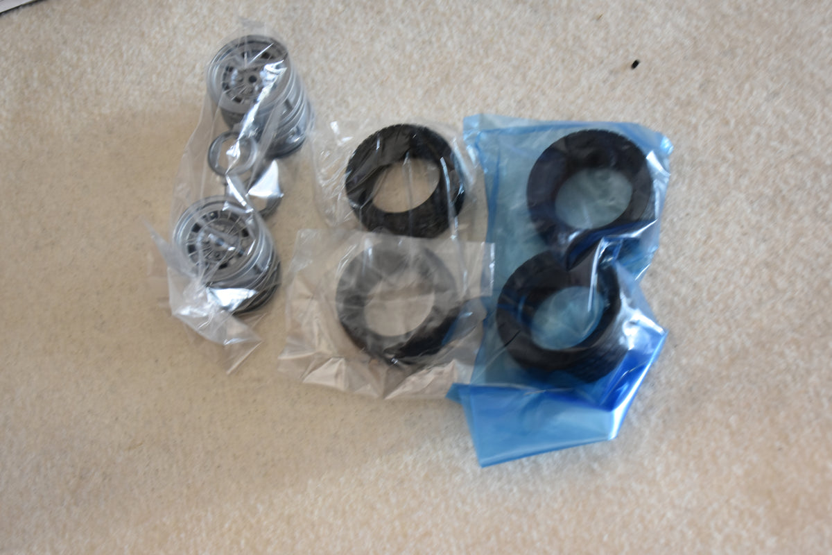 Tamiya Fiat Abarth 1000 TCR - Complete Wheel & Tire Set (Front & Rear)