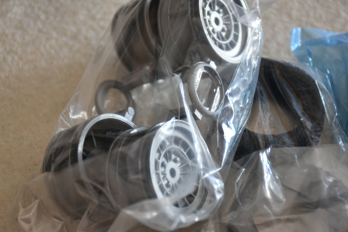 Tamiya Fiat Abarth 1000 TCR - Complete Wheel & Tire Set (Front & Rear)