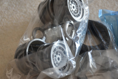 Tamiya Fiat Abarth 1000 TCR - Complete Wheel & Tire Set (Front & Rear)