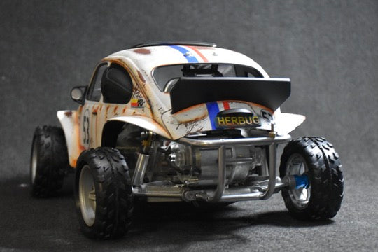 Tamiya Sand Scorcher 1/10 Custom Painted Body – Finished with Driver Figure (HERBUG) - (Minor Sticker Imperfection)