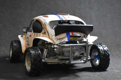Tamiya Sand Scorcher 1/10 Custom Painted Body – Finished with Driver Figure (HERBUG) - (Minor Sticker Imperfection)