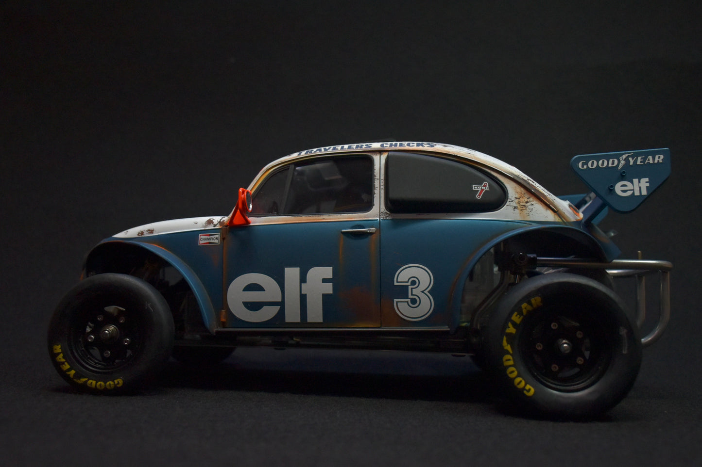 Tamiya Sand Scorcher 1/10 Custom Painted Body – Finished with Driver Figure (Tyrrell p34 tribute)