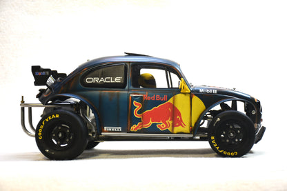 Tamiya Sand Scorcher 1/10 Custom Painted Body – Finished with Driver Figure (RED BUG) RED BULL LIVERY