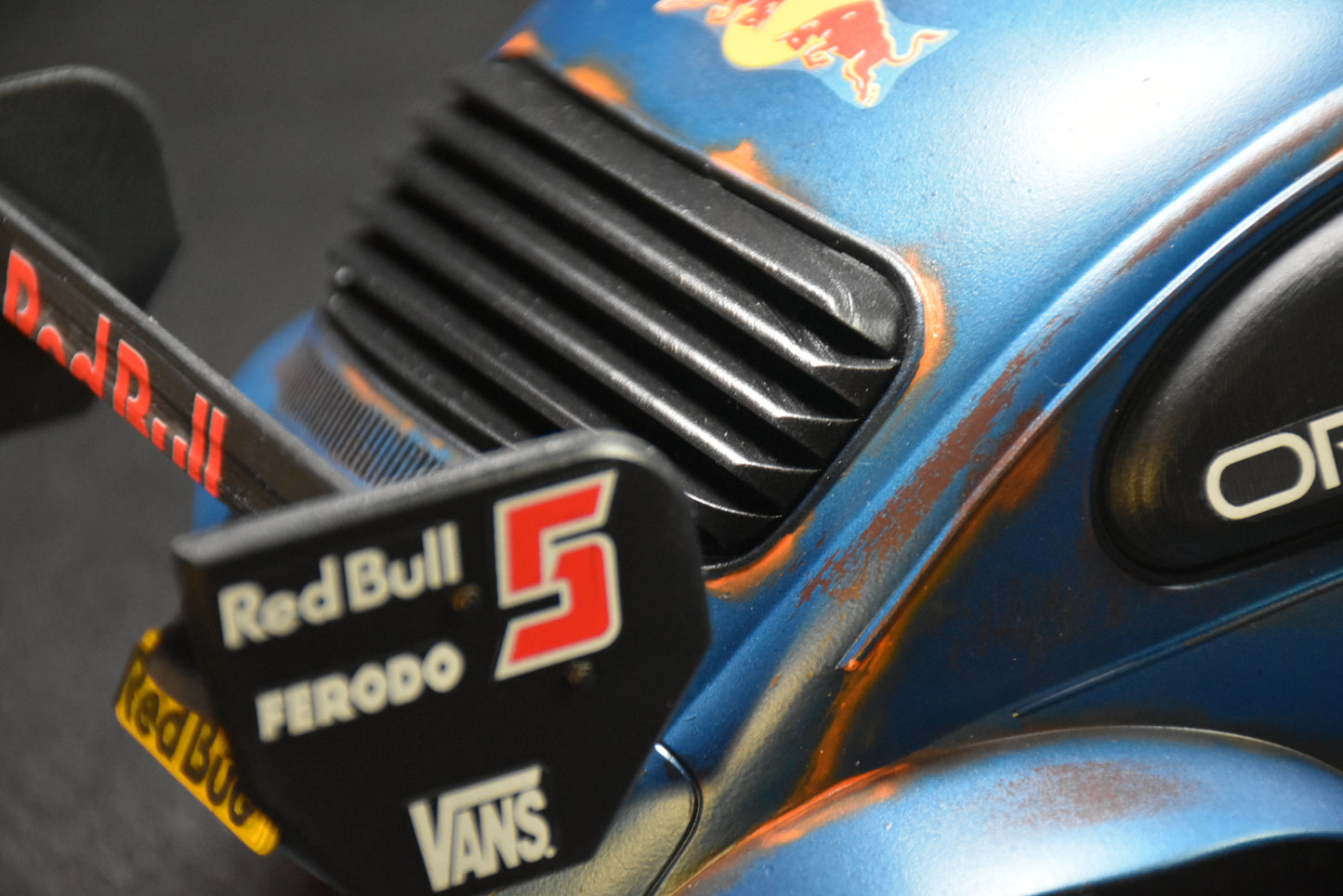 Tamiya BLITZER BEETLE 1/10 Custom Painted Body – Finished with Driver Figure (RED BULL LIVERY)