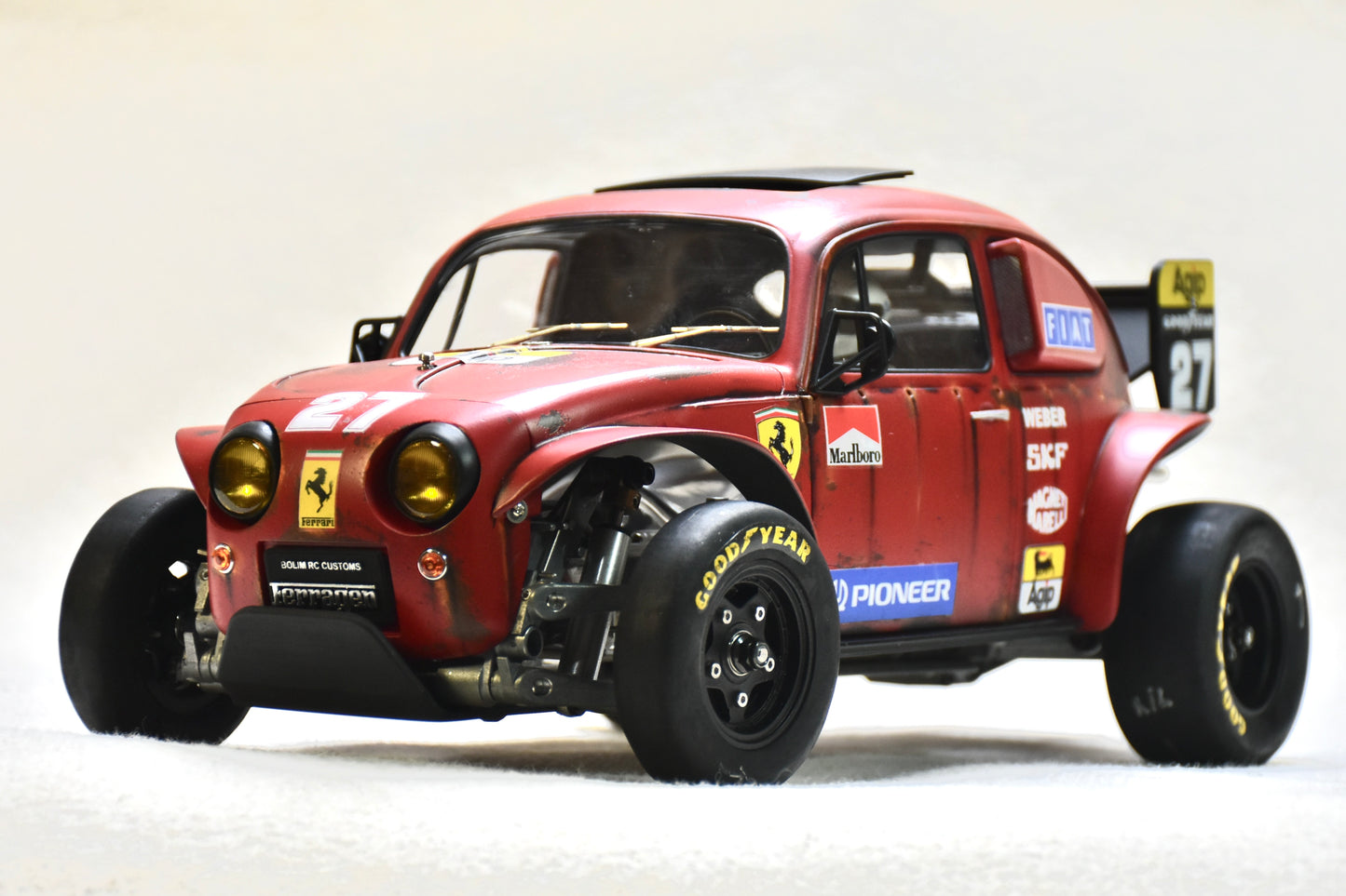 Tamiya Sand Scorcher 1/10 Custom Painted Body – Finished with Driver Figure (Ferragen2) - BOLIM RC CUSTOMS