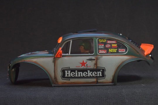 Tamiya Sand Scorcher 1/10 Custom Painted Body – Finished with Driver Figure (HEINEWAGEN)