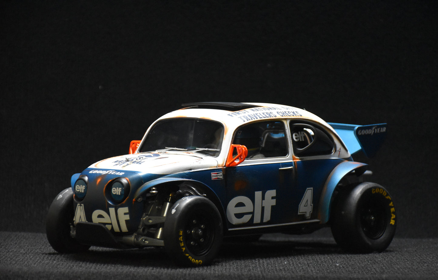 Tamiya Sand Scorcher 1/10 Custom Painted Body – Finished with Driver Figure (Tyrrell p34 tribute)