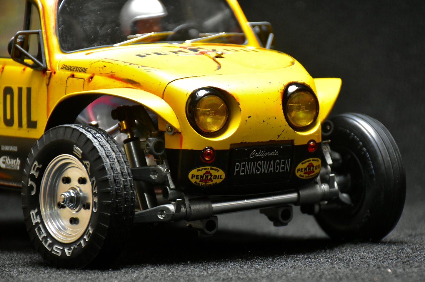Tamiya Sand Scorcher 1/10 Custom Painted Body – Finished with Driver Figure (PENNSWAGEN)