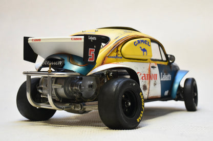 Carrosserie personnalisée peinte Tamiya Sand Scorcher 1/10 – Finition avec figurine de pilote (BUGANON)