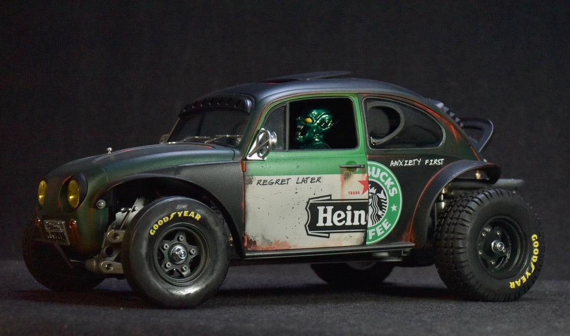 Tamiya Sand Scorcher 1/10 Custom Painted Body – Finished with Driver Figure (BUGOBLIN)