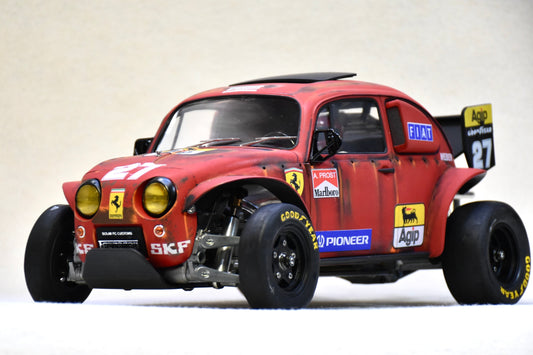 Tamiya Sand Scorcher 1/10 Custom Painted Body – Finished with Driver Figure (Ferragen)