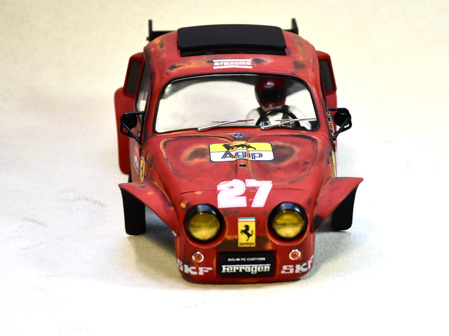 Tamiya Sand Scorcher 1/10 Custom Painted Body – Finished with Driver Figure (Ferragen)