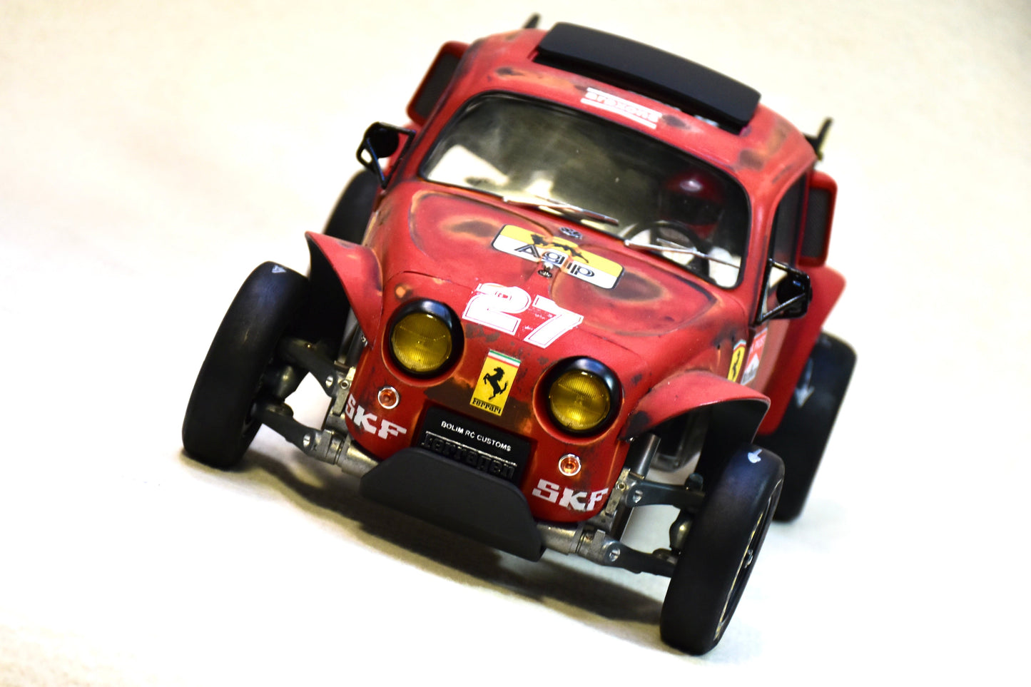 Tamiya Sand Scorcher 1/10 Custom Painted Body – Finished with Driver Figure (Ferragen)